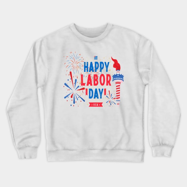 Happy Labor Day 2023 Crewneck Sweatshirt by ahlama87